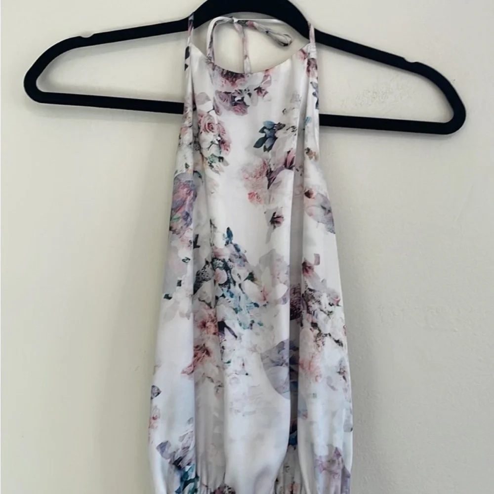 Show Me Your MuMu White Floral Heather Halter Dress size small - Picture 3 of 8